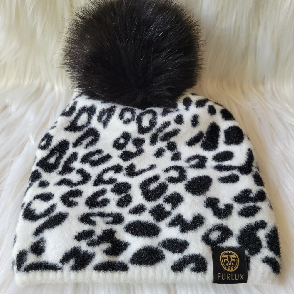 Furlux Snow Leopard Pom Pom Hat